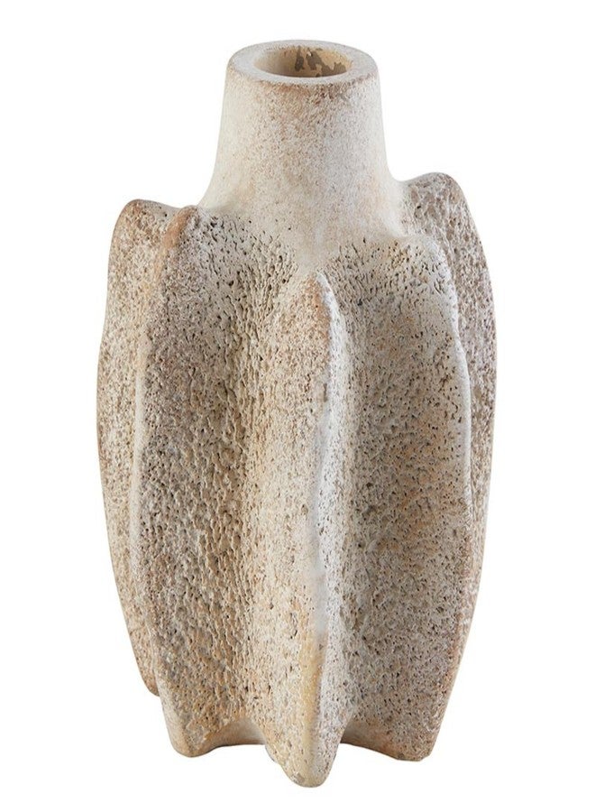 47th & Main Modern Shallow Vase Cement Vase for Home Décor, 3.75" Dia x 4.75" H, Eclectic